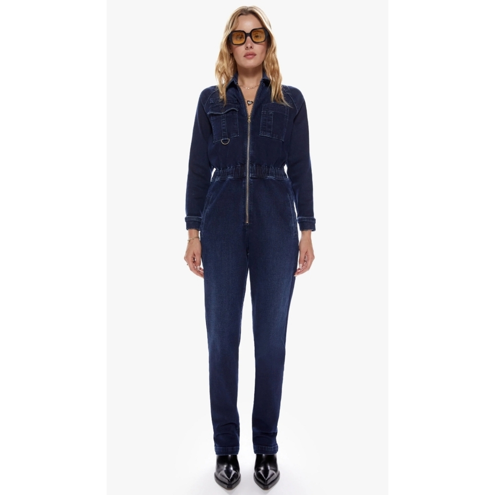 MOTHER The Racer Denim Jumpsuit Size XSmall Color Catch Me If You Can